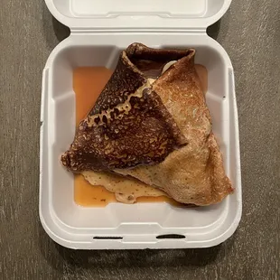 Crepes Banana Nutella with Caramel