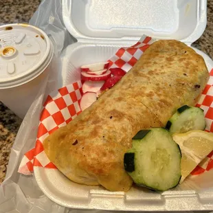 Burria burrito   with Consome Birria