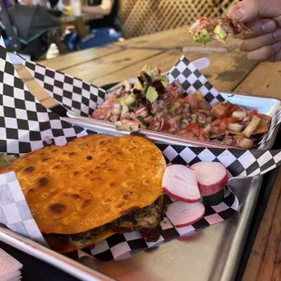 Mulita and Tostadas Camaron mix