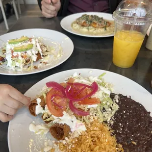 Tostadas with pastor meat