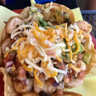 Shrimp tostada