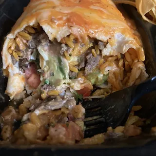 Carne Asada Garlic Avocado Burrito