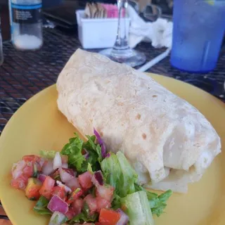 Shrimp Garlic avocado burrito