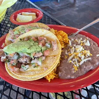 2 Salmon Soft Tacos Combo