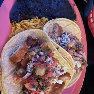 2 Fish Taco Combination Plate