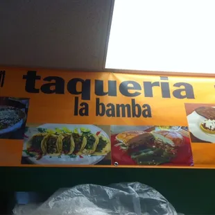 a taqueria sign in a mexican restaurant