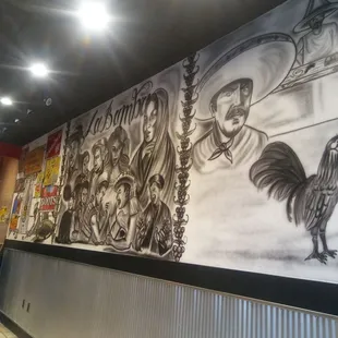 Mural in the dining area.