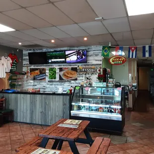 the inside of the restaurant