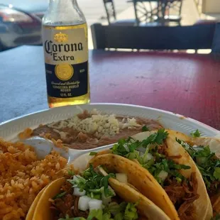 Tacos de Birria combo plate.