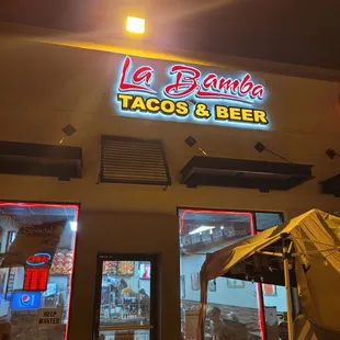 a neon sign