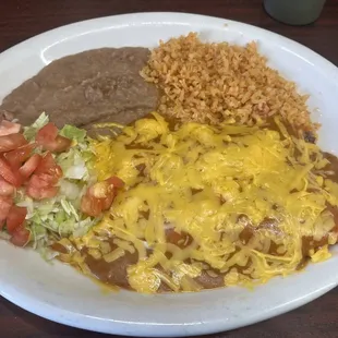 Chilaquiles, Beef enchiladas,