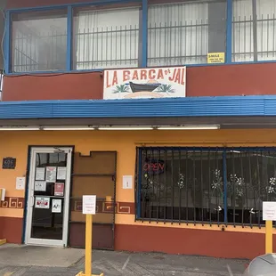 the front of the building