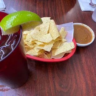 Chips and salsa! Sweet tea awesome