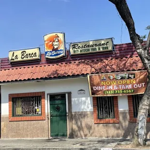 the front of the restaurant