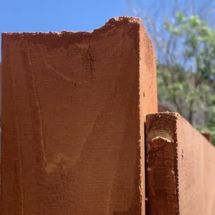 a close up of a wall