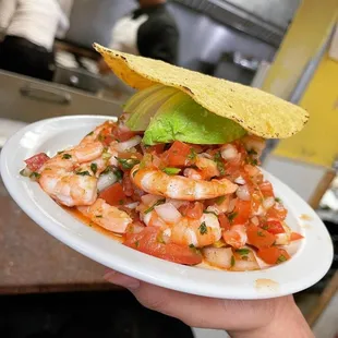 a person holding a plate of food