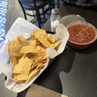Chips and salsa have to pay for. But salsa was yummy
