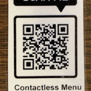 Scan to view menu.