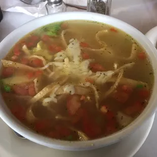 Large chicken tortilla soup! Go get it!