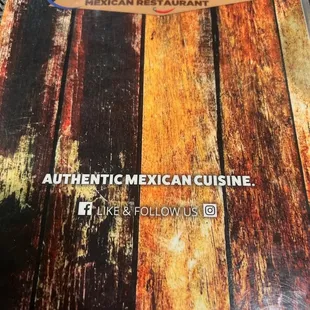 the menu