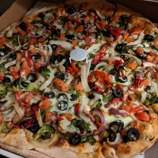 Vibrant Veggie Pizza $21 18 inch La Befana Pizzeria 5/2018