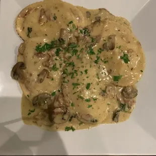 Braised beef ravioli
