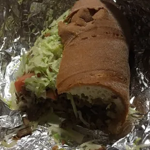 Half a gluten free cheese steak.  I couldn't finish it!