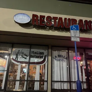 Front of restaurant.