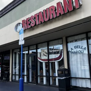 Outside of restaurant