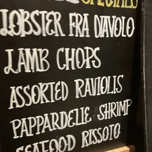 Dinner Soecials tonight