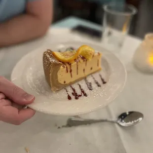 a slice of cheesecake