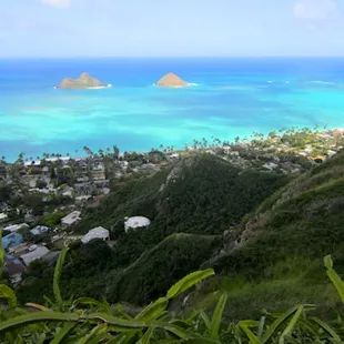 View from top of Pill Box Trail in Lanikai