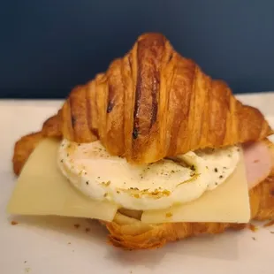 Le Breakfast Croissant ($6.95) - Butter Croissant, Canadian Bacon, Emmental, Egg   02-26-2024
