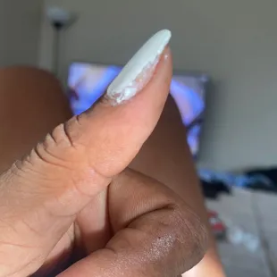 My nail polish is lifting and I got it done last night !!!!