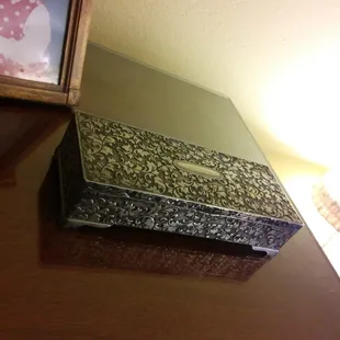 Jewelry box sitting on my wife&apos;s dresser post-Christmas. Success.