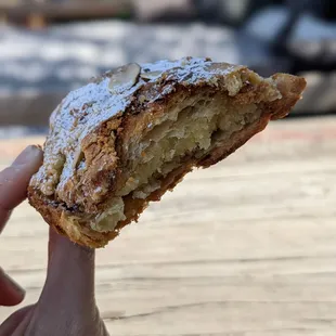 A perfect Almond Croissant after a few delicious bites :)