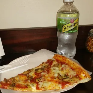 Pepperoni and mushroom slice