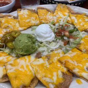 Bean and cheese nachos. So much cheese.