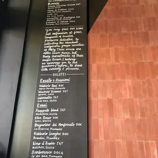 Wall of vino info and fun to read