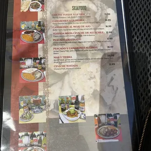 Seafood Menu