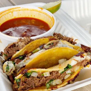 Three tacos