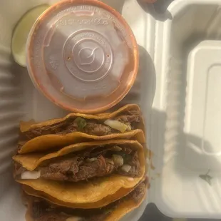 Birria cheese tacos with no cheese