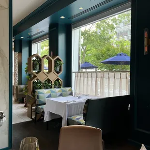 booth near the window