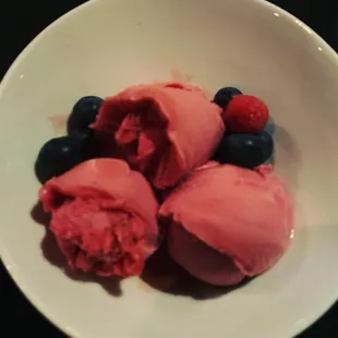 Raspberry sorbet