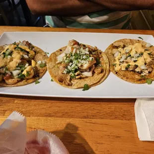 Trio of tacos