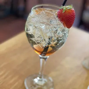 Strawberry Cava cocktail