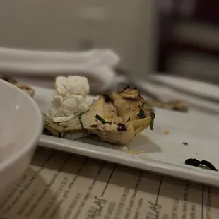 a plate of food on a table