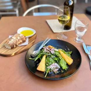 Fried Manchego salad. So simple, so perfect.