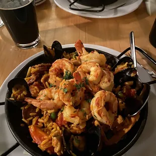 Veggie and Seafood Paella