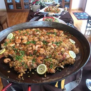 Shrimp and sausage paella -- so tasty!